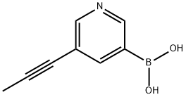 5-(1-プロピニル)ピリジン-3-ボロン酸 化学構造式