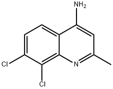 4-氨基-7,8-二氯-2-甲基喹啉 结构式