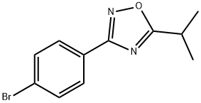3-(4-ブロモフェニル)-5-イソプロピル-1,2,4-オキサジアゾール 化学構造式