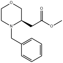 (R)-(4-BENZYL-MORPHOLIN-3-YL)-ACETIC ACID METHYL ESTER, 917572-30-6, 结构式
