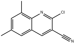 2-氯-6,8-二甲基喹啉-3-腈, 917750-50-6, 结构式