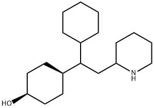 cis-4-[1-(Cyclohexyl)-2-(2-piperidinyl)ethyl]cyclohexanol Structure