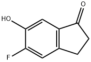 5-Fluoro-6-hydroxyindan-1-one 化学構造式