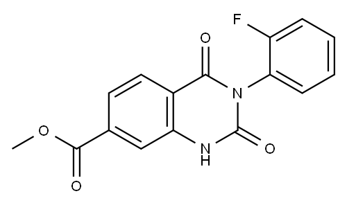 METHYL 3-(2-FLUOROPHENYL)-2,4-DIOXO-1,2,3,4-TETRAHYDROQUINAZOLINE-7-CARBOXYLATE Structure