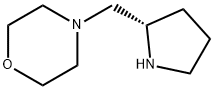 4-[(2S)-2-ピロリジニルメチル]モルホリン 化学構造式