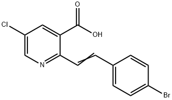 (E)-2-(4-BROMOSTYRYL)-5-CHLORONICOTINIC ACID Struktur
