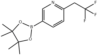 5-(4,4,5,5-四甲基-1,3,2-二氧杂环戊硼烷-2-基)-2-(2,2,2-三氟乙基)吡啶 结构式