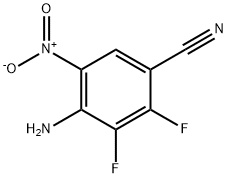 4-氨基-2,3-二氟-5-硝基-苯甲腈 结构式