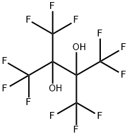 1,1,1,4,4,4-ヘキサフルオロ-2,3-ビス(トリフルオロメチル)-2,3-ブタンジオール 化学構造式