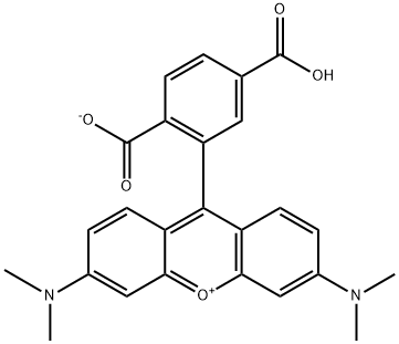 9-(2,5-ジカルボキシフェニル)-3,6-ビス(ジメチルアミノ)キサンチリウム 化学構造式