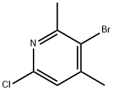 3-ブロモ-6-クロロ-2,4-ジメチルピリジン 化学構造式