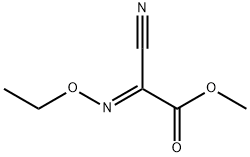 Acetic acid, cyano(ethoxyimino)-, methyl ester, (E)- (9CI) Struktur