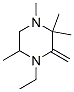 Piperazine, 4-ethyl-1,2,2,5-tetramethyl-3-methylene- (7CI) Structure