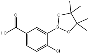 5-カルボキシ-2-クロロフェニルボロン酸ピナコールエステル 化学構造式
