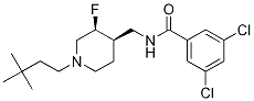 BenzaMide, 3,5-dichloro-N-[[(3S,4R)-1-(3,3-diMethylbutyl)-3-fluoro-4-piperidinyl]Methyl]- Structure