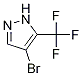 4-ブロモ-5-(トリフルオロメチル)-1H-ピラゾール 化学構造式
