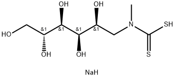 N-メチル-N-(1-デオキシ-D-グルシトール-1-イル)ジチオカルバミド酸 化学構造式