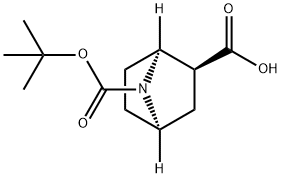 2S-7-Aza-bicyclo[2.2.1]heptane-2,7-dicarboxylic acid 7-tert-butyl ester Structure