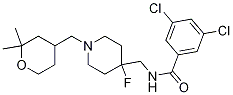 BenzaMide, 3,5-dichloro-N-[[4-fluoro-1-[(tetrahydro-2,2-diMethyl-2H-pyran-4-yl)Methyl]-4-piperidinyl]Methyl]-, (+)- Structure