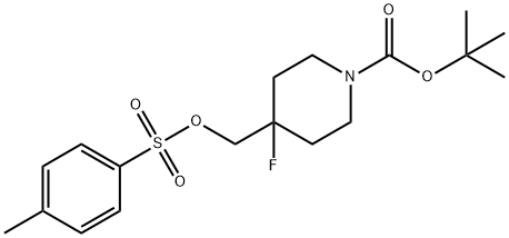tert-butyl 4-fluoro-4-((tosyloxy)Methyl)piperidine-1-carboxylate Structure