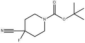 1-Piperidinecarboxylic acid, 4-cyano-4-fluoro-, 1,1-dimethylethyl ester Structure