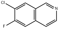7-クロロ-6-フルオロイソキノリン 化学構造式