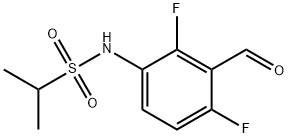 N-(2,4-二氟-3-甲酰基苯基)丙烷-2-磺酰胺, 918523-55-4, 结构式