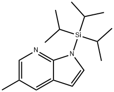1H-Pyrrolo[2,3-b]pyridine, 5-methyl-1-[tris(1-methylethyl)silyl]- 结构式
