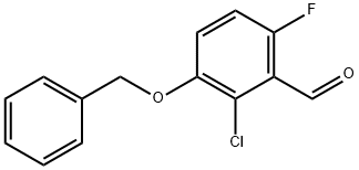 3-(BENZYLOXY)-2-CHLORO-6-FLUOROBENZALDEHYDE Structure