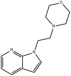 4-[2-(1H-pyrrolo[2,3-b]pyridin-1-yl)ethyl]morpholine Struktur