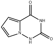 ピロロ[2,1-F][1,2,4]トリアジン-2,4-ジオン 化学構造式