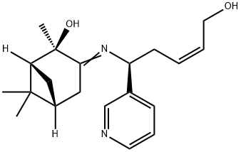 (1R,2R,5R)-3-[[(1S,3Z)-5-Hydroxy-1-(3-pyridinyl)-3-penten-1-yl]iMino]-2,6,6-triMethyl-bicyclo[3.1.1]heptan-2-ol Structure
