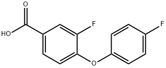 3-fluoro-4-(4-fluorophenoxy)benzoic acid 化学構造式