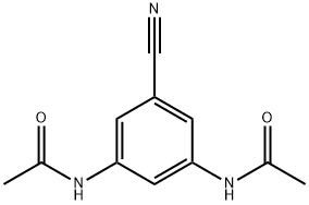 Acetamide,  N,N-(5-cyano-1,3-phenylene)bis- Structure
