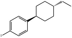 反式-4-乙基环己基-4'-碘苯 结构式