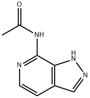 N-[1H-ピラゾロ[3,4-c]ピリジン-7-イル]アセトアミド 化学構造式