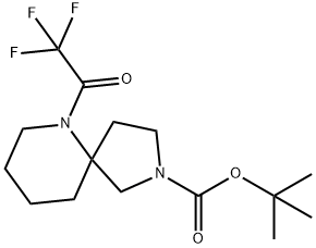 2,6-Diazaspiro[4.5]decane-2-carboxylic acid, 6-(2,2,2-trifluoroacetyl)-, 1,1-diMethylethyl ester,918896-28-3,结构式