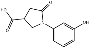 1-(3-ヒドロキシフェニル)-5-オキソピロリジン-3-カルボン酸 化学構造式
