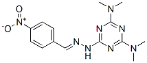N2,N2,N6,N6-tetramethyl-N4-[(4-nitrophenyl)methylideneamino]-1,3,5-tri azine-2,4,6-triamine 结构式