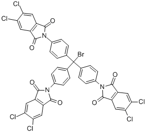 4,4',4''-TRIS(4,5-DICHLOROPHTHALIMIDO)TRITYL BROMIDE Struktur