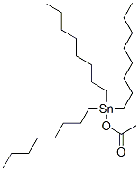 酢酸トリオクチルすず(IV) 化学構造式