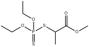Phosphorodithioic acid S-[1-(methoxycarbonyl)ethyl]O,O-diethyl ester 结构式