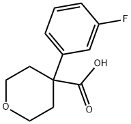 4-(3-FLUORO-PHENYL)-TETRAHYDRO-PYRAN-4-CARBOXYLIC ACID Structure