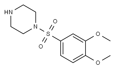 1-[(3,4-二甲氧苯基)磺酰基]哌嗪,91908-88-2,结构式