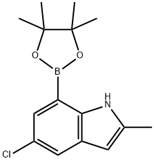 5-CHLORO-2-METHYL-7-(4,4,5,5-TETRAMETHYL-1,3,2-DIOXABOROLAN-2-YL)-1H-INDOLE Structure