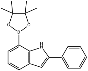 2-PHENYL-7-(4,4,5,5-TETRAMETHYL-1,3,2-DIOXABOROLAN-2-YL)-1H-INDOLE 结构式