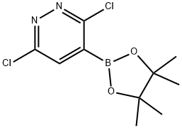 3,6-ジクロロ-4-(4,4,5,5-テトラメチル-1,3,2-ジオキサボロラン-2-イル)ピリダジン 化学構造式
