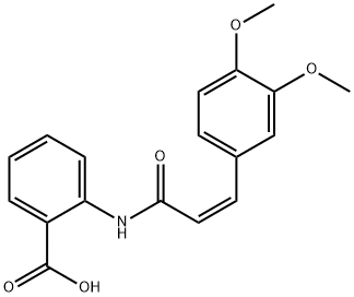 2 - [[(2Z)-3-(3,4-二甲氧基苯基)-1-氧代-2-丙烯-1-基]氨基]苯甲酸,91920-58-0,结构式