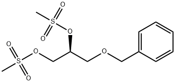[R,(-)]-3-O-Benzyl-D-glycerol 1,2-di(methanesulfonate) 结构式