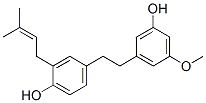 4-(2-(3-Hydroxy-5-methoxyphenyl)ethyl)-2-(3-methyl-2-butenyl)phenol Struktur